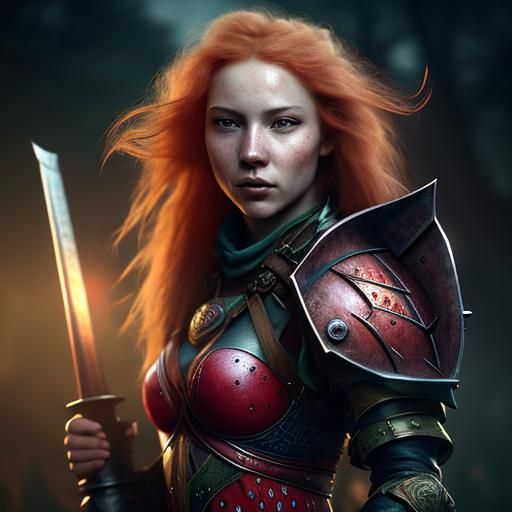 Lara Tickfoot, Half-ling Cleric Ready for Combat