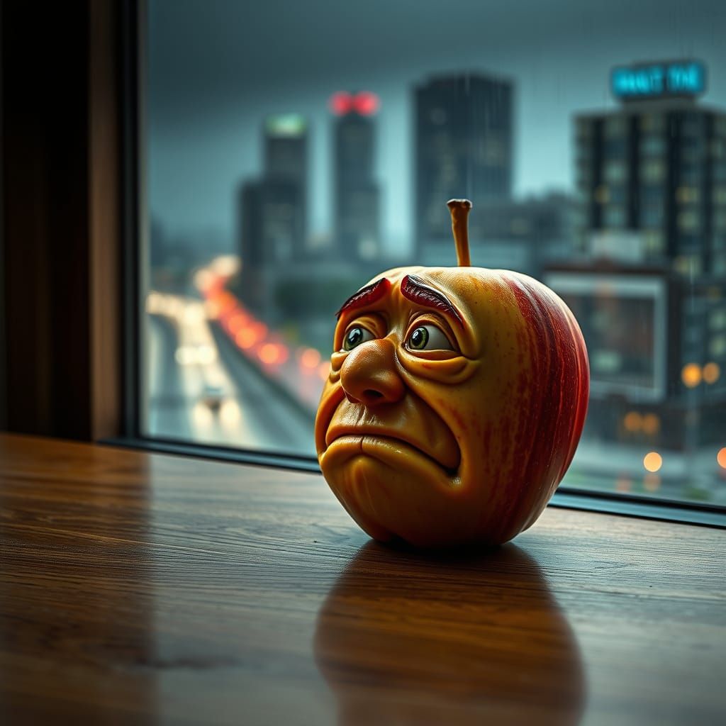 Whispering Apple in Rainy City