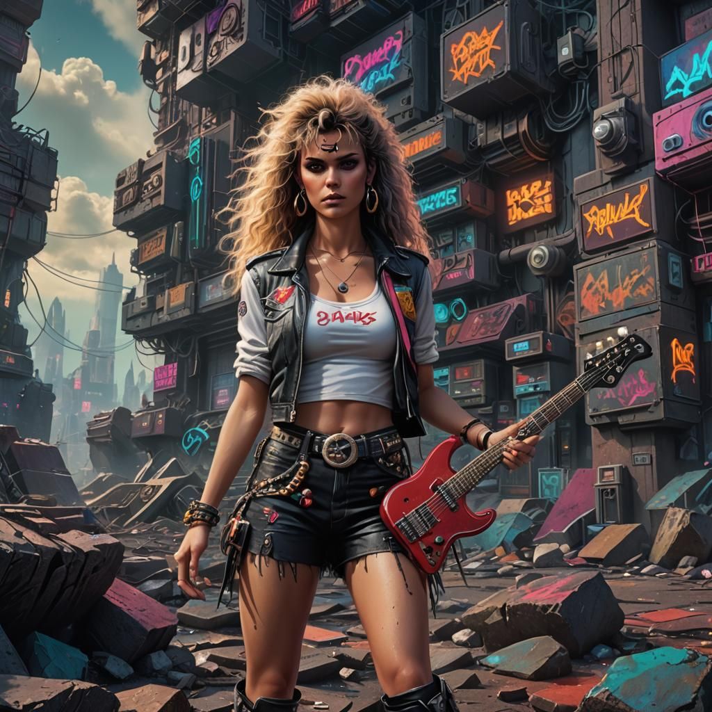 1980s Rock Girl Album Cover Art
