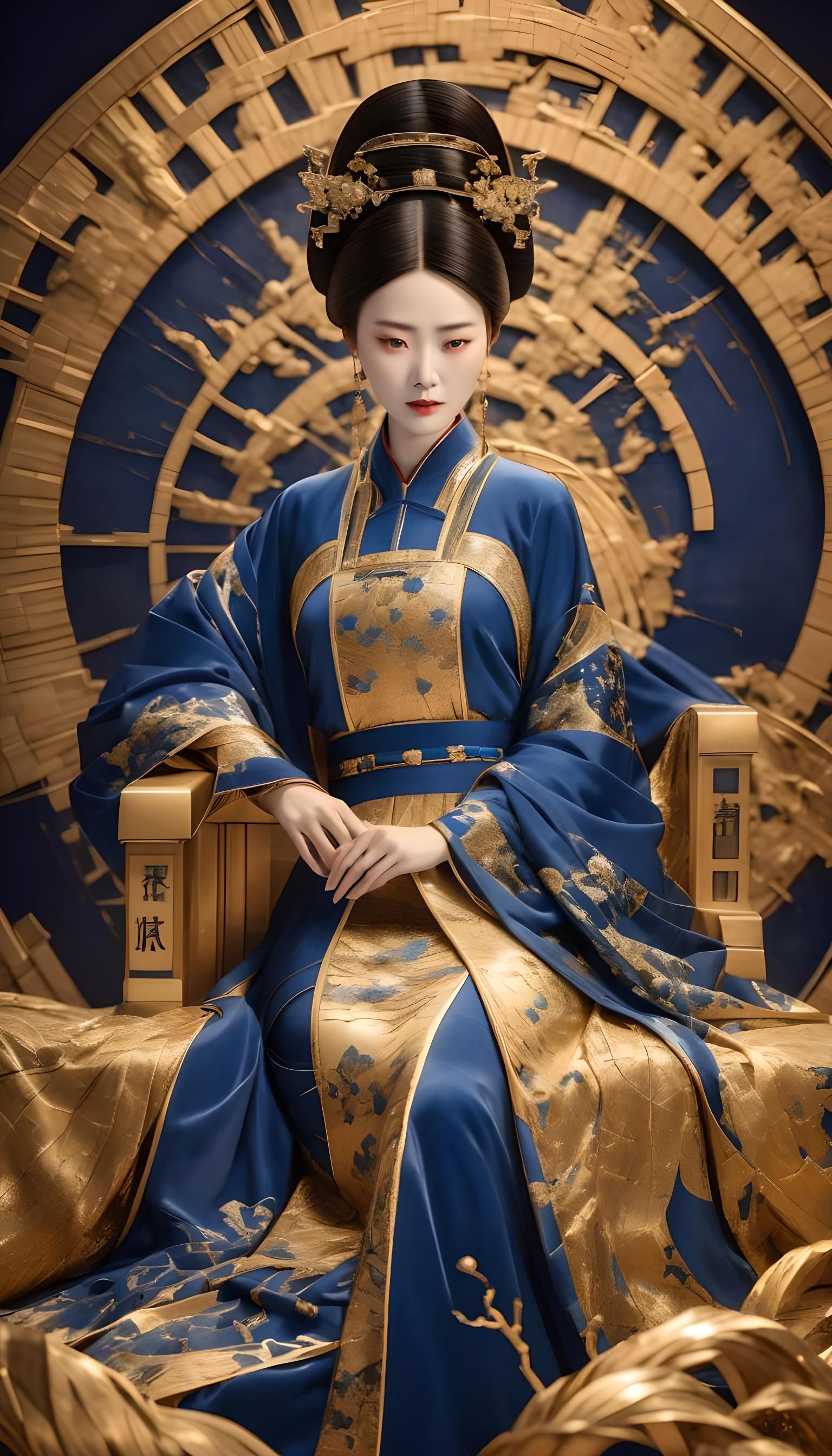 Qin Dynasty Empress with Kintsugi Details