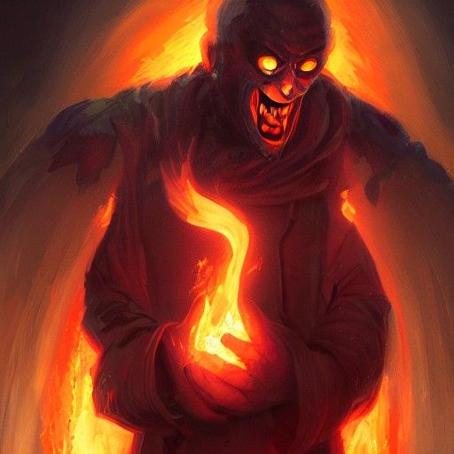 Sinister Burning Man Portrait