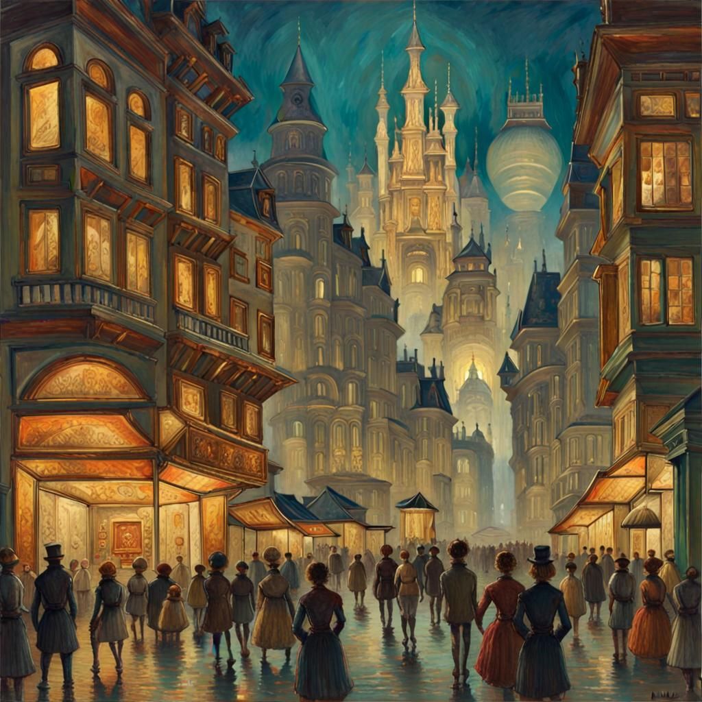 City of Enormous Palaces: Fairytale Sci-Fi Art