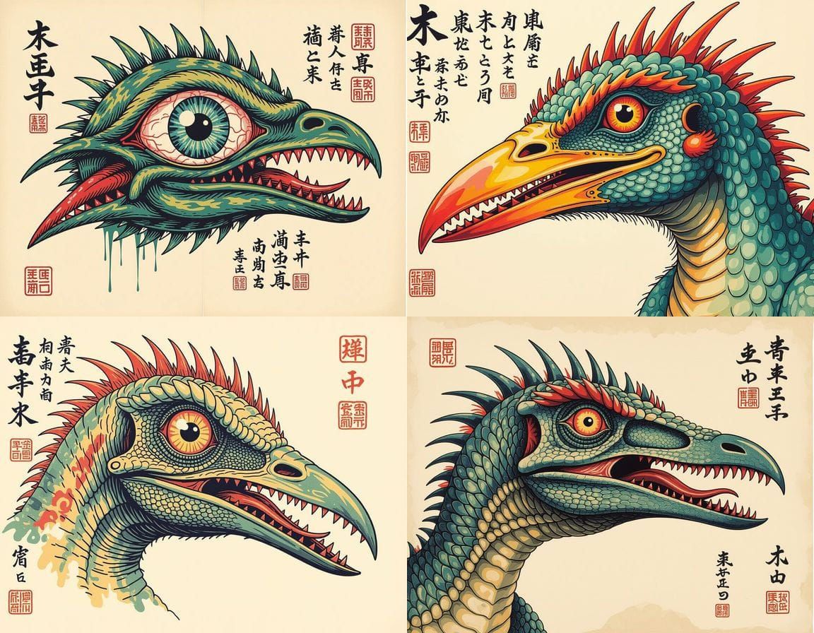 Mystical Mutant Creature in Mixed Media