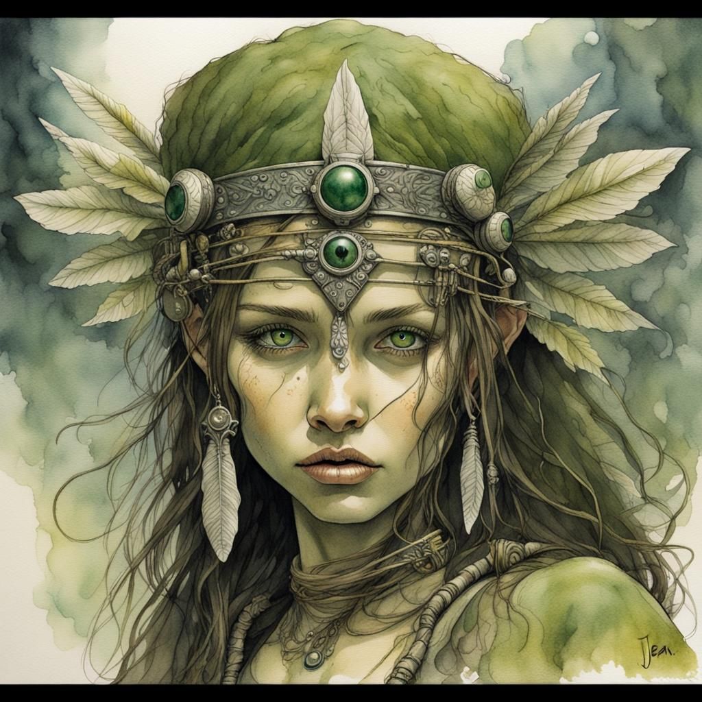 Beautiful Amazon Warrior Princess in Dark Fantasy Style