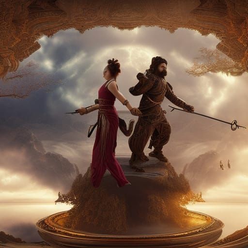 Yin and Yang Duality: A Digital Matte Painting