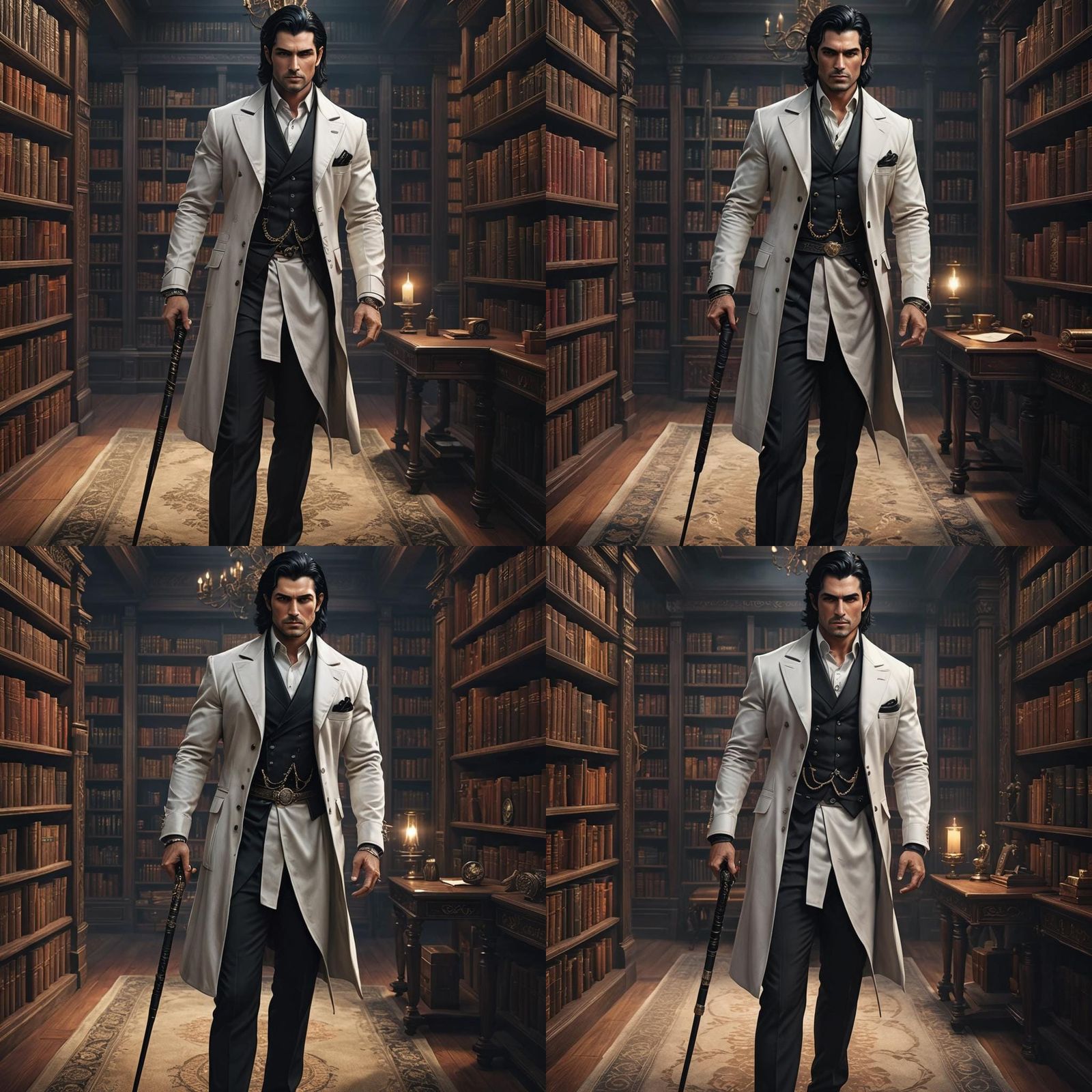 Psion in Luxurious Office: Detailed Matte Painting