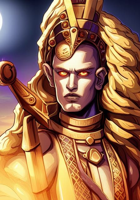 Undead Pharaoh with Purple Aura