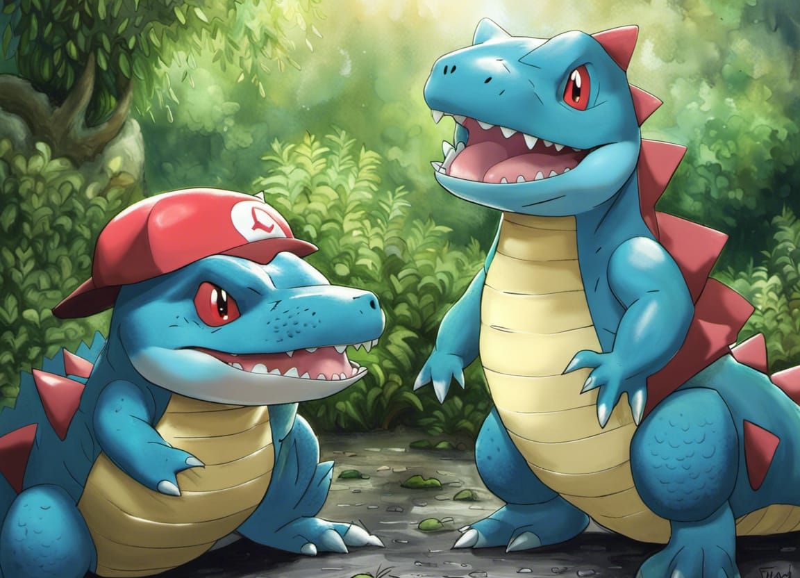 Totodile Having Fun