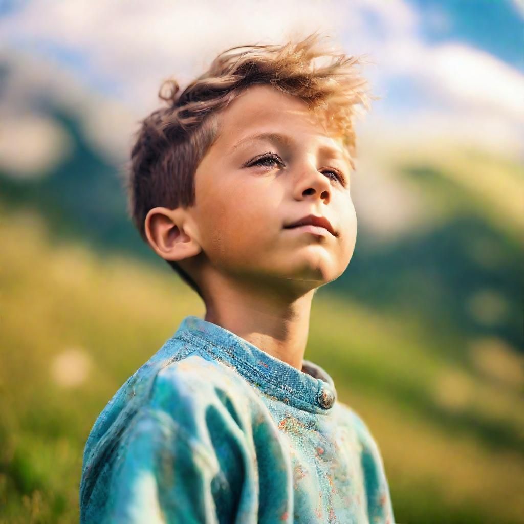 Boy Gazing at Sky: Contemporary Portrait Photography