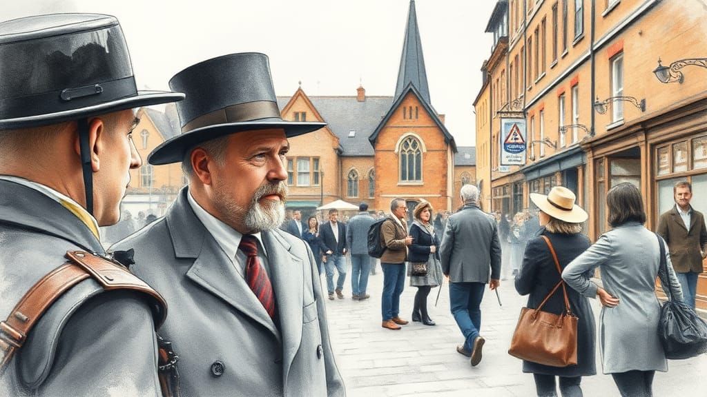 Close Up Portrait in Watercolour and Charcoal