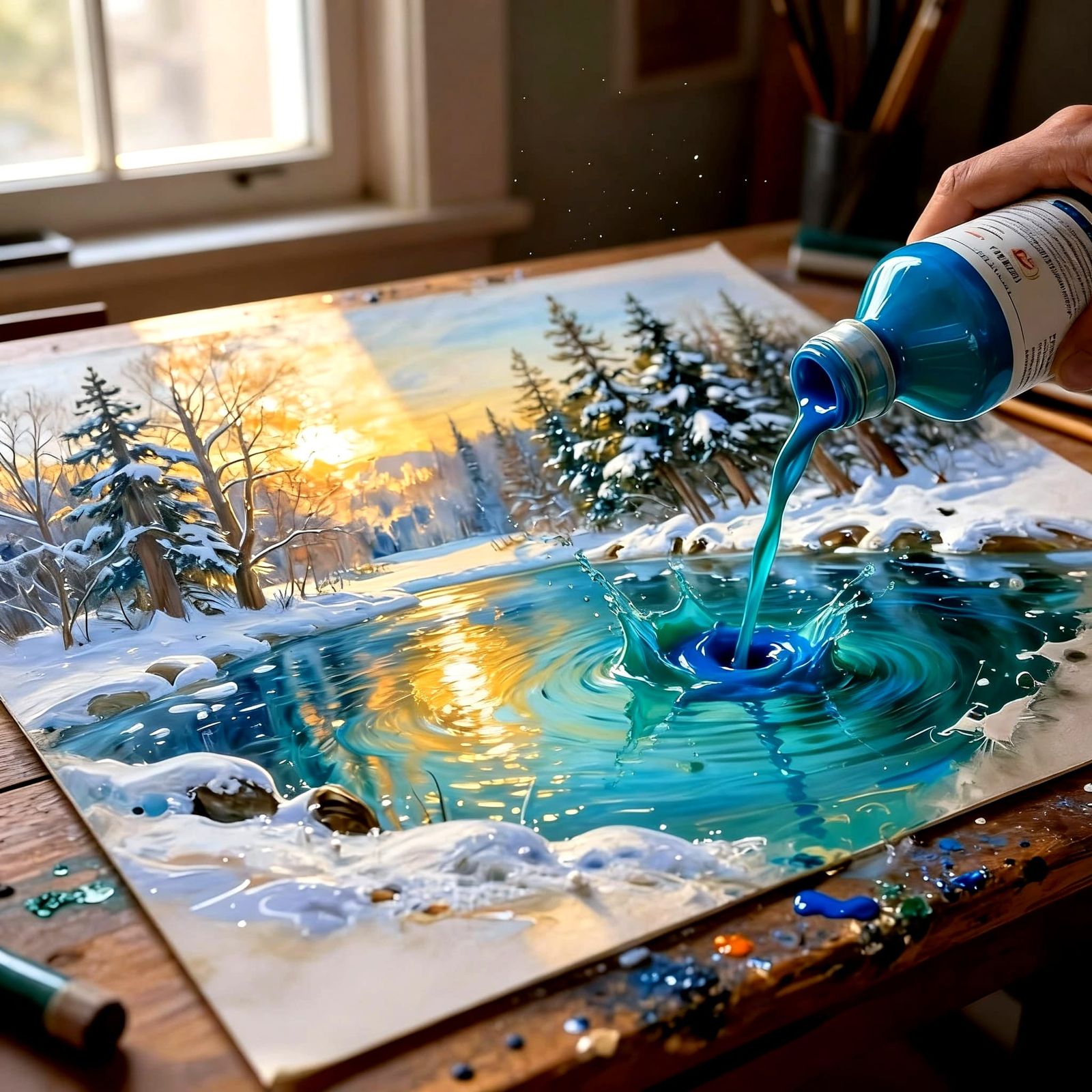 Magical Snowy Forest Painting Comes to Life