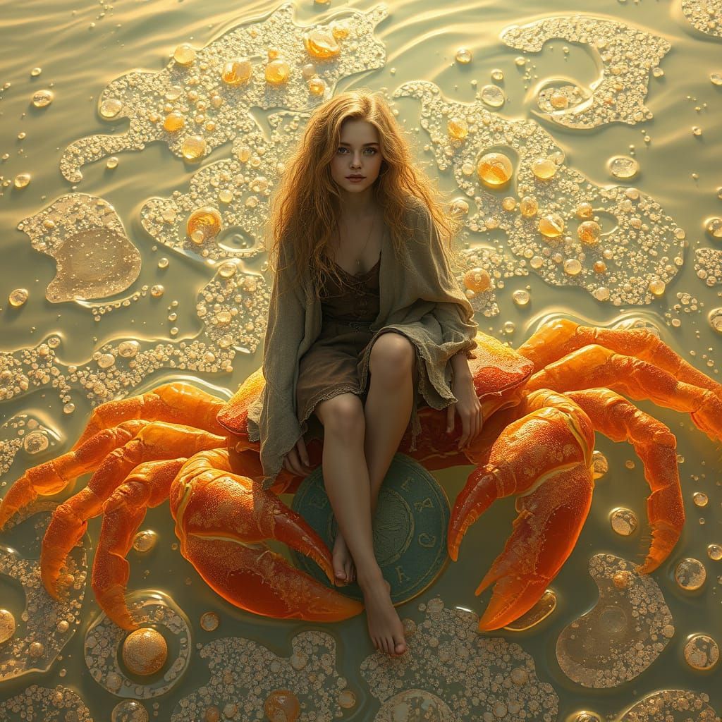 Gummy Crab Rider in Dreamlike Soda Ocean