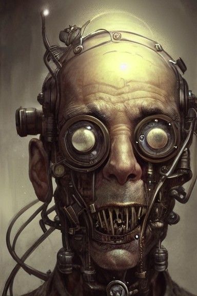 Steampunk Cyborg Horror in High Resolution