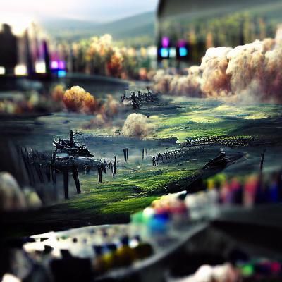 Detailed Matte Painting of a Battlefield