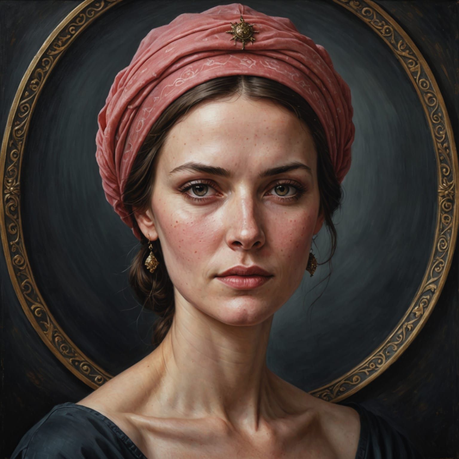 Realistic Portrait of Woman as Cancer Zodiac Sign