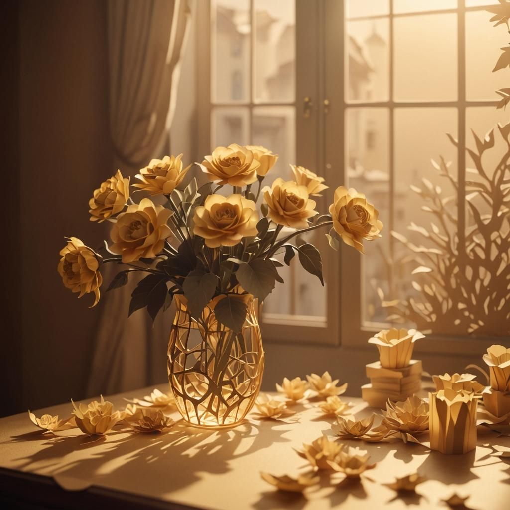 Fine-Art Kirigami in Double Exposure Style