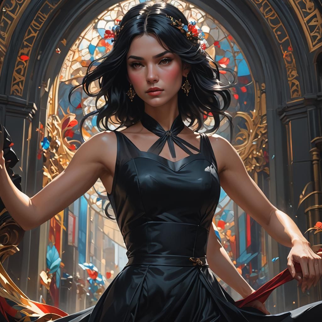 Portrait of a French Woman in Artgerm Style