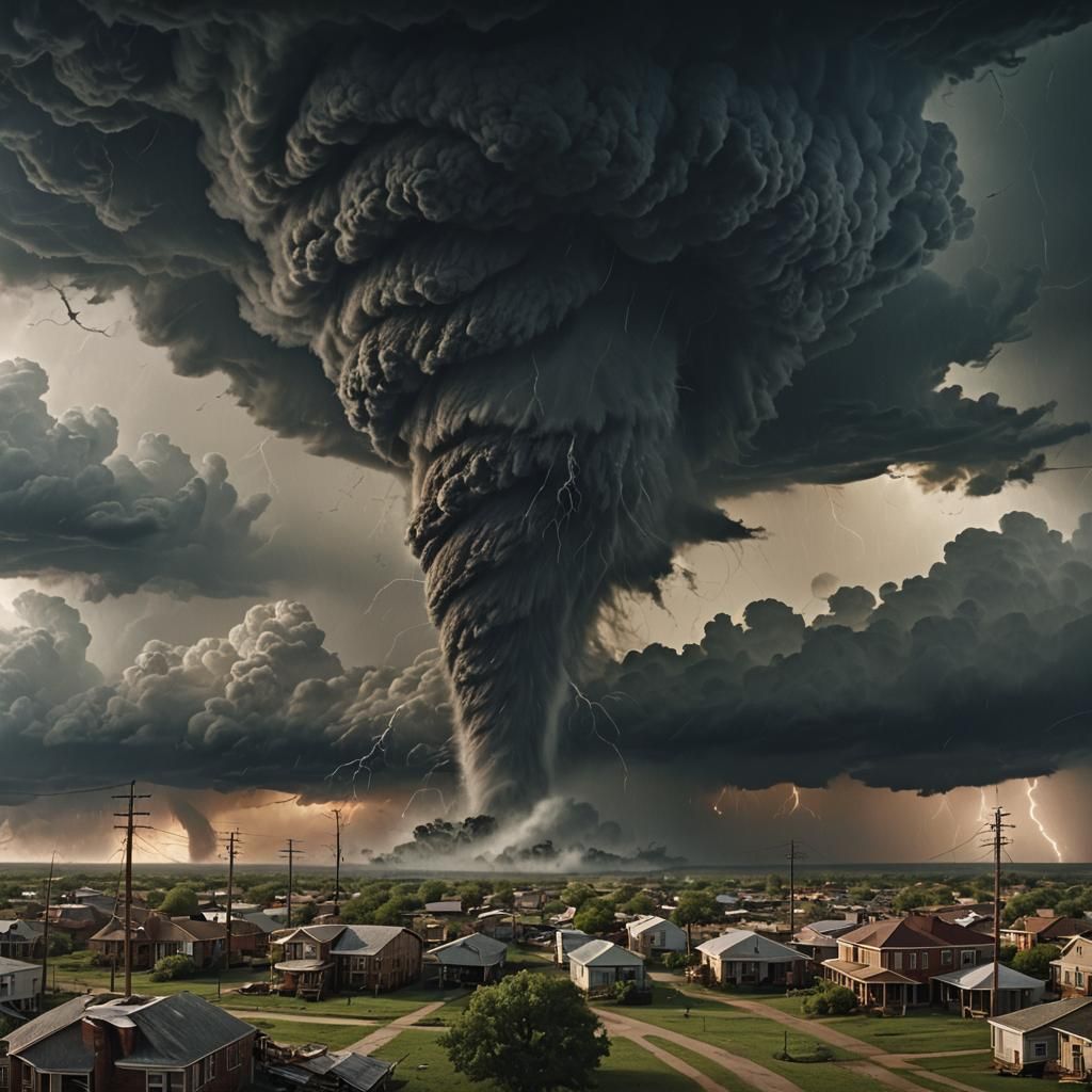 Epic Texas Tornado: Dramatic Digital Matte Painting