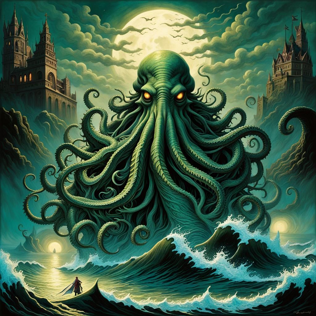 Cthulhu Rises: Lovecraftian Horror Seascape