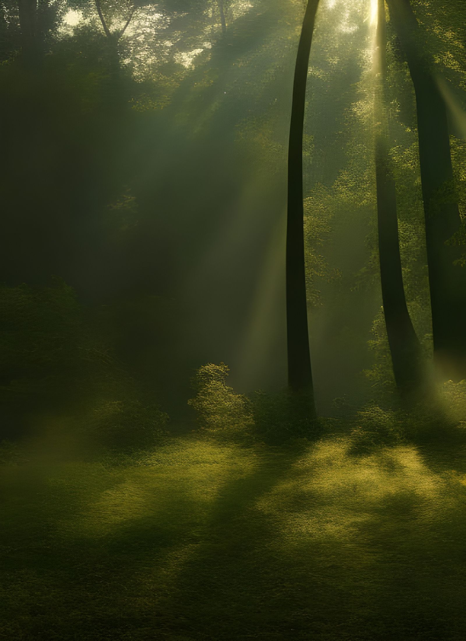 Erupting Pond in Biopunk Style with Magic Particles