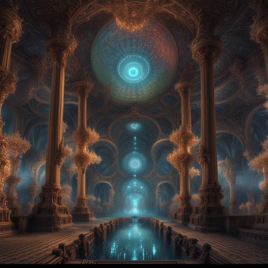 Gnostic Hologram Logic Test in Detailed Matte Painting