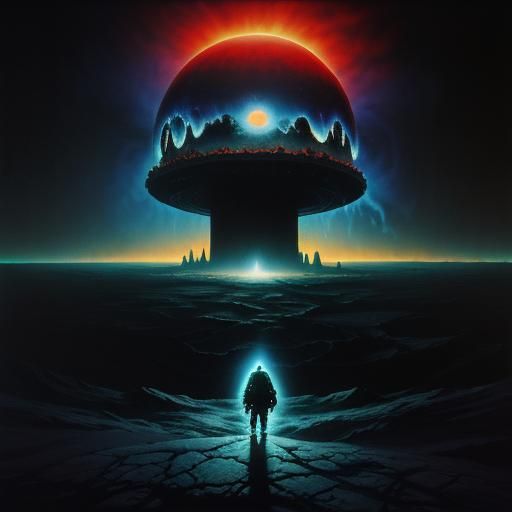 Eldritch Black Hole in Cyberpunk Style