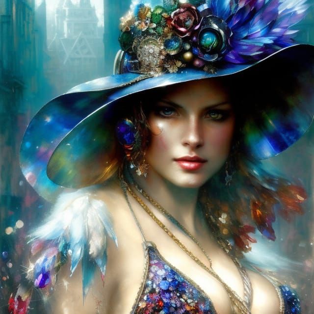 Sparkling Crystals in a Vibrant Shop Interior