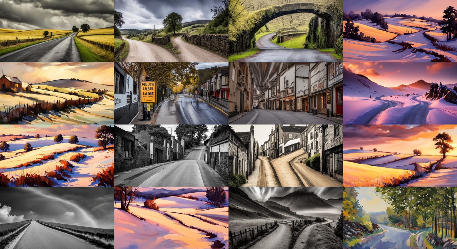 AI Image of a Mellow Lane