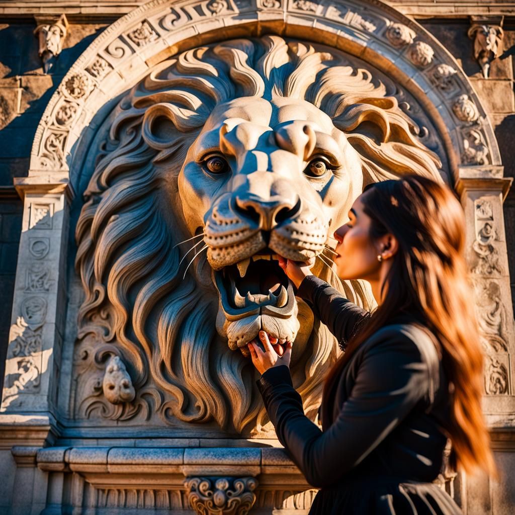 Gothic Girl in Rome's Bocca della Verita