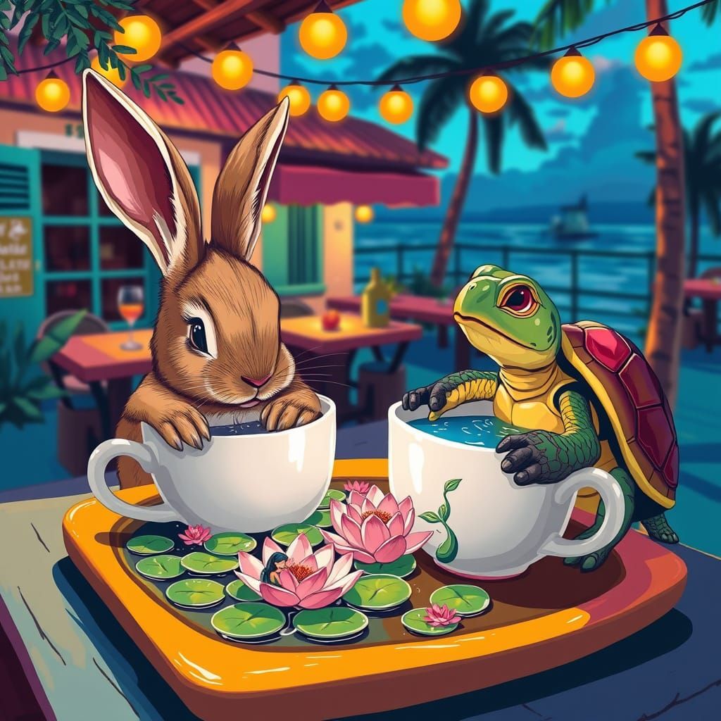 Rabbit and Turtle Coffee at Caribbean Cafe