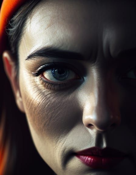 Hyperrealistic Close-up of Balloon Face