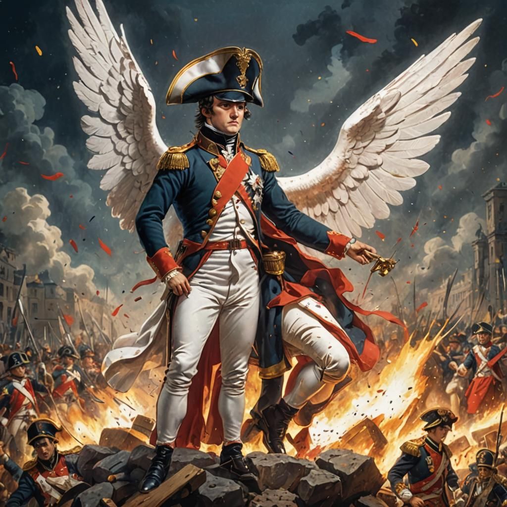 Napoleon in Anime Style: Cel-Shaded Hyperrealism