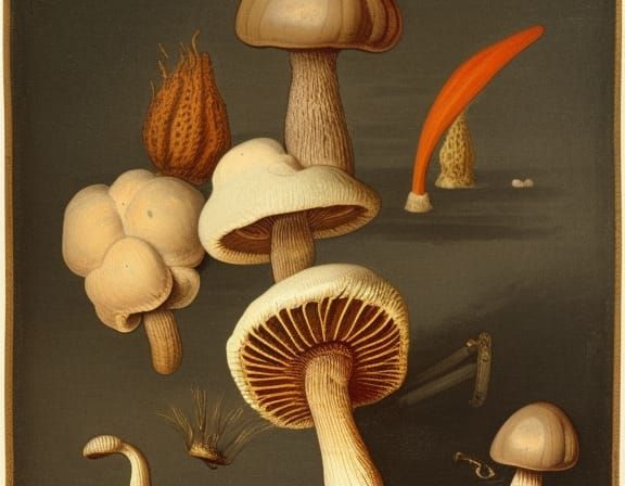 Wizards and Fly Agaric: A Breyghel-esque Scene