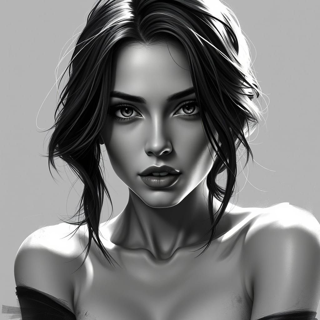 Elegant Woman in Conceptual Portrait Style