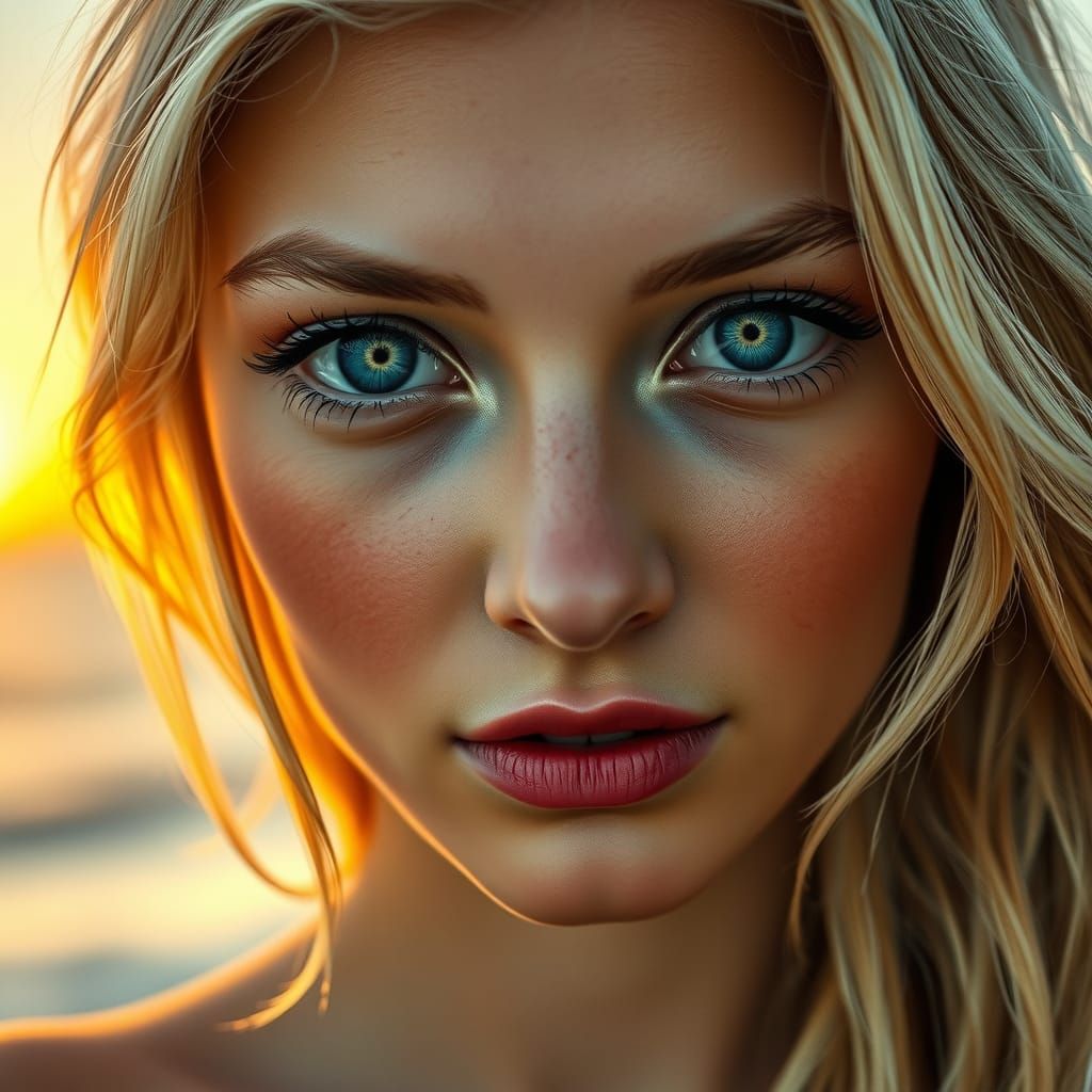 Serene Goddess Captured in Hyper-Realistic Detail