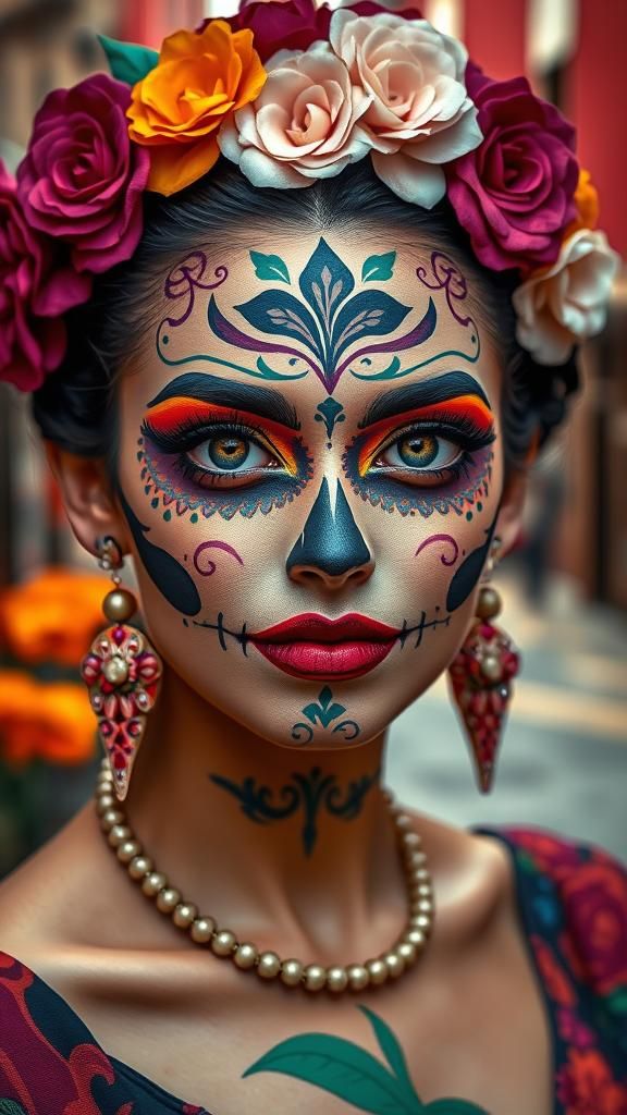 Day of the Dead: Woman in Sugar Skull Makeup