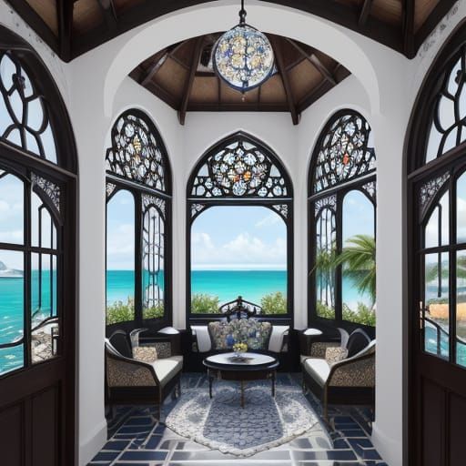 Magical Art Deco Villa with Starry Motifs