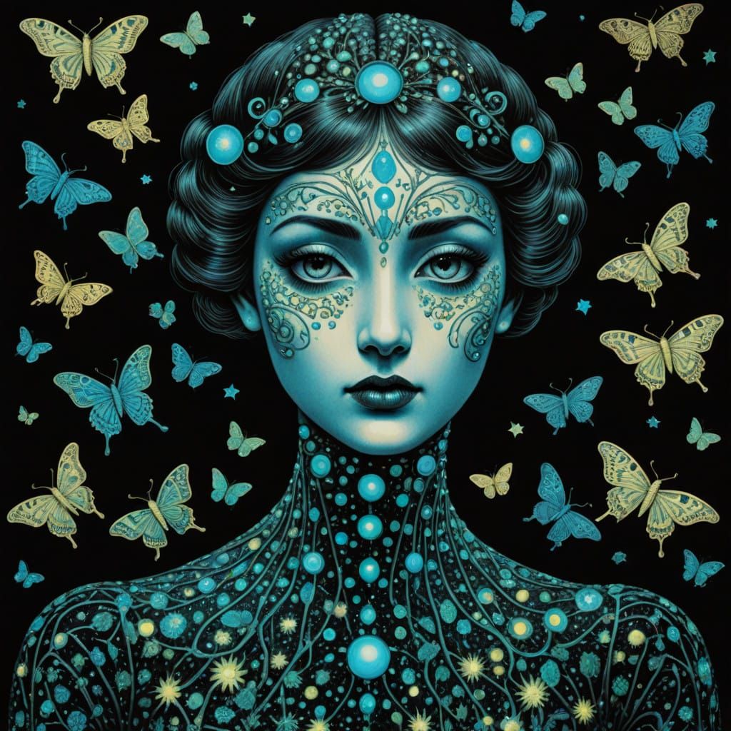 Surreal Bioluminescent Creature in Ethereal Artistic Style