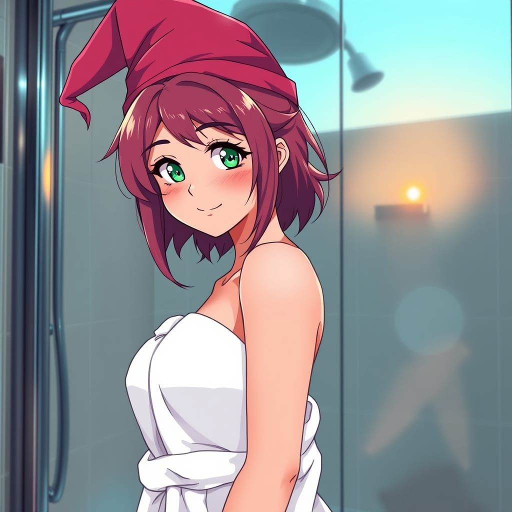 Enchanting Anime Witch in Soft Focus, Studio Trigger-Inspire...