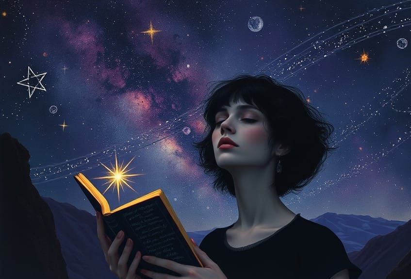 Cosmic Vampire in Violet Hues