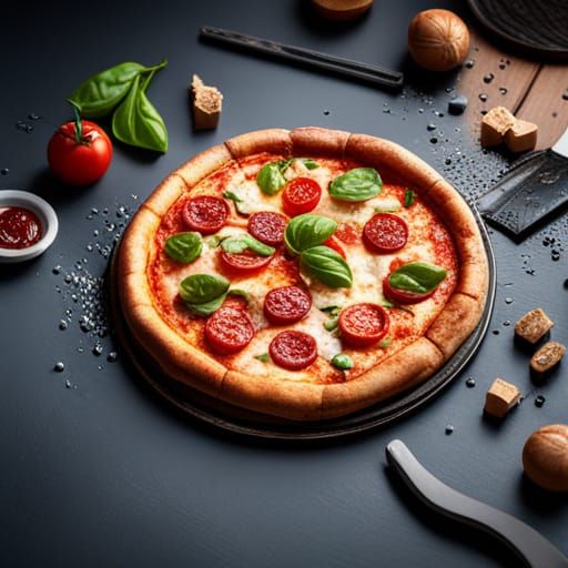 Pizza in 3D Game Cinematic Style