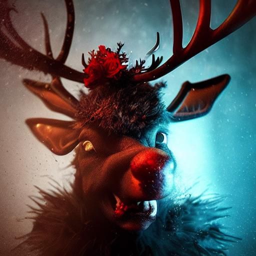 Dark Rudolf Raindeer