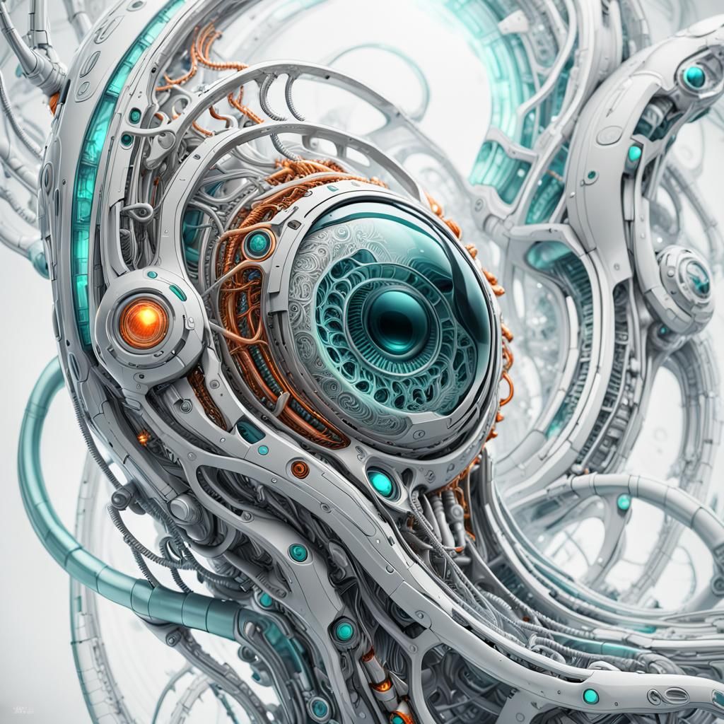 Biomechanical Organism with Anatomical Drawings