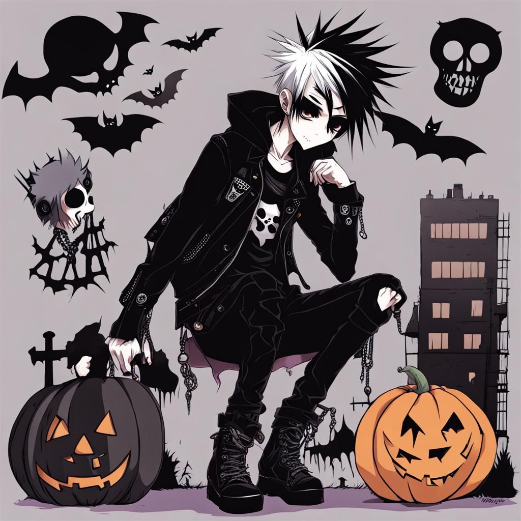 Anime Punk Goth Halloween Character