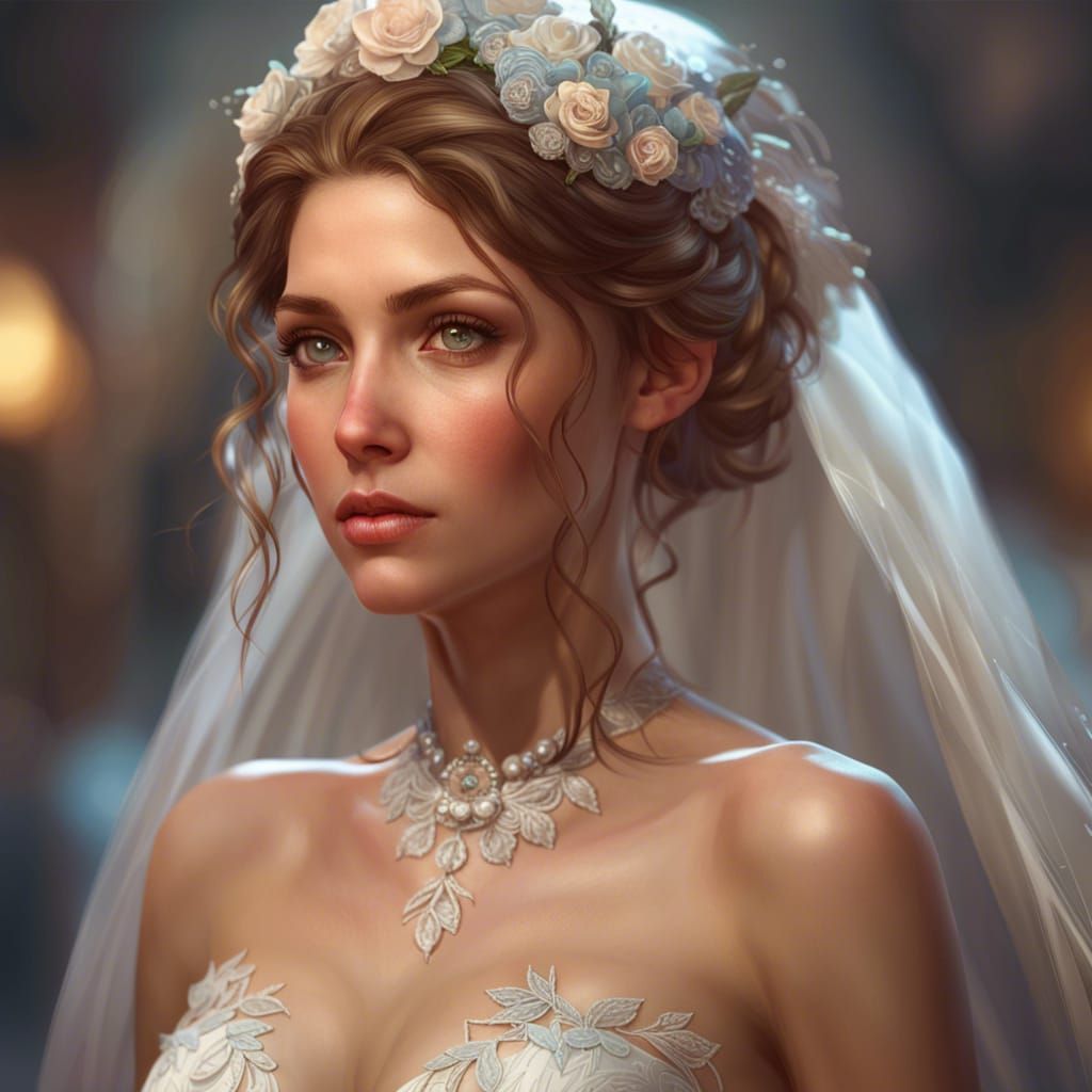 Hyperdetailed Wedding Dress Portrait in 8K Resolution