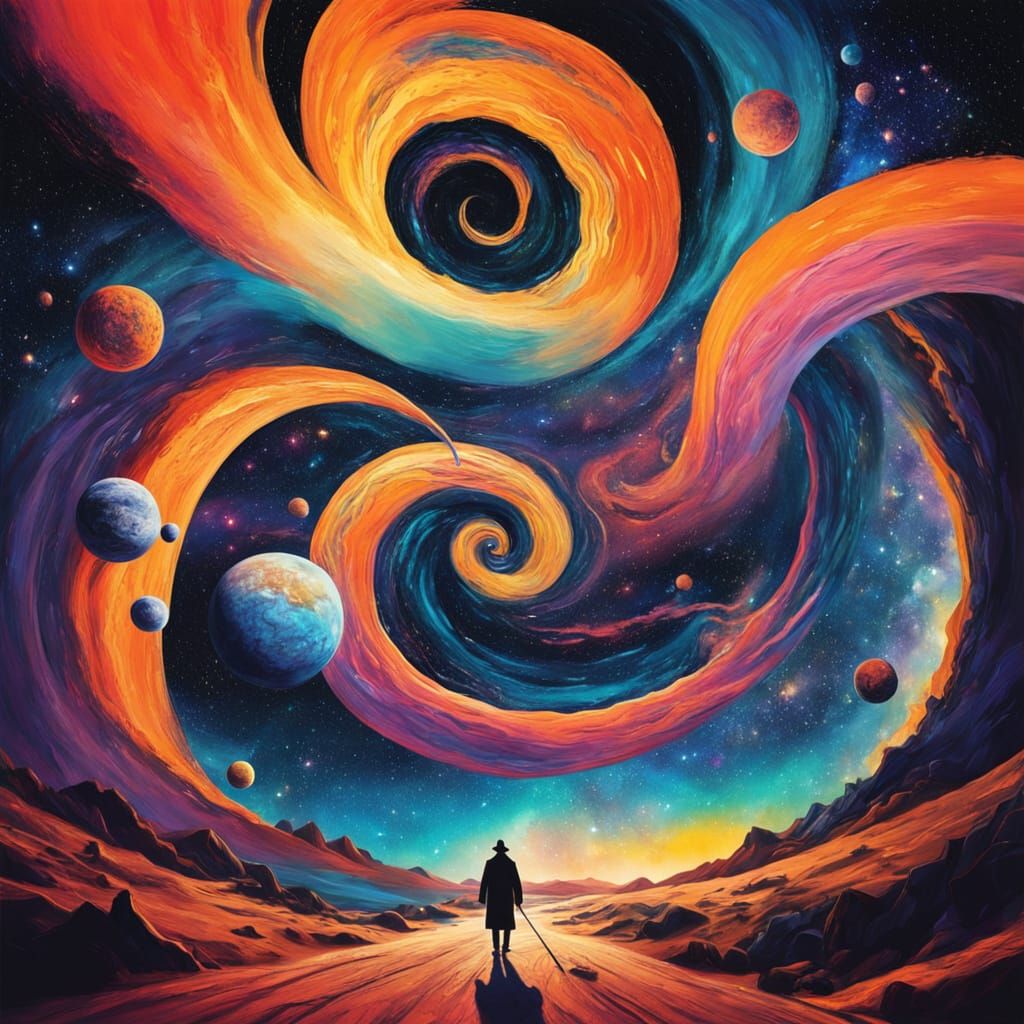 Surreal Winding Path to a Vibrant Galaxy