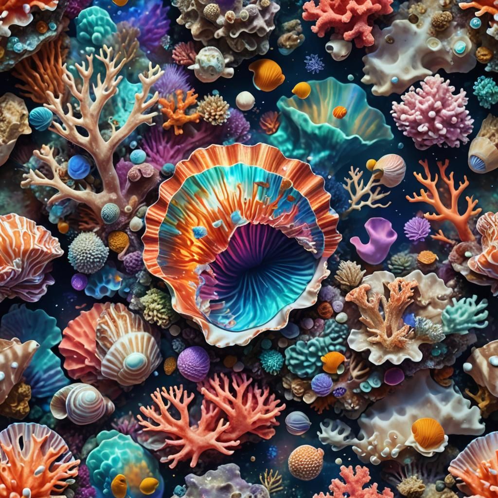 Astral Cosmic Shell Reveals Coral Reef