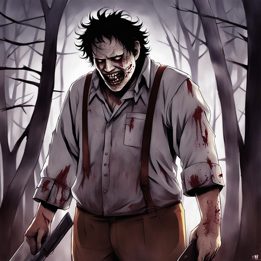 Leatherface in Anime Style