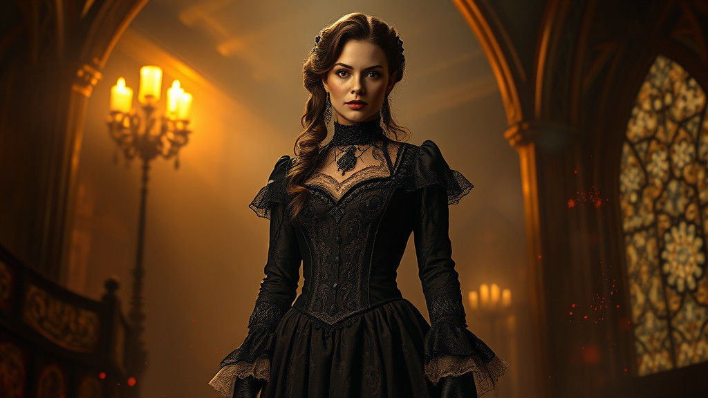 Mina Murray Dark Fantasy Concept Art in 8k