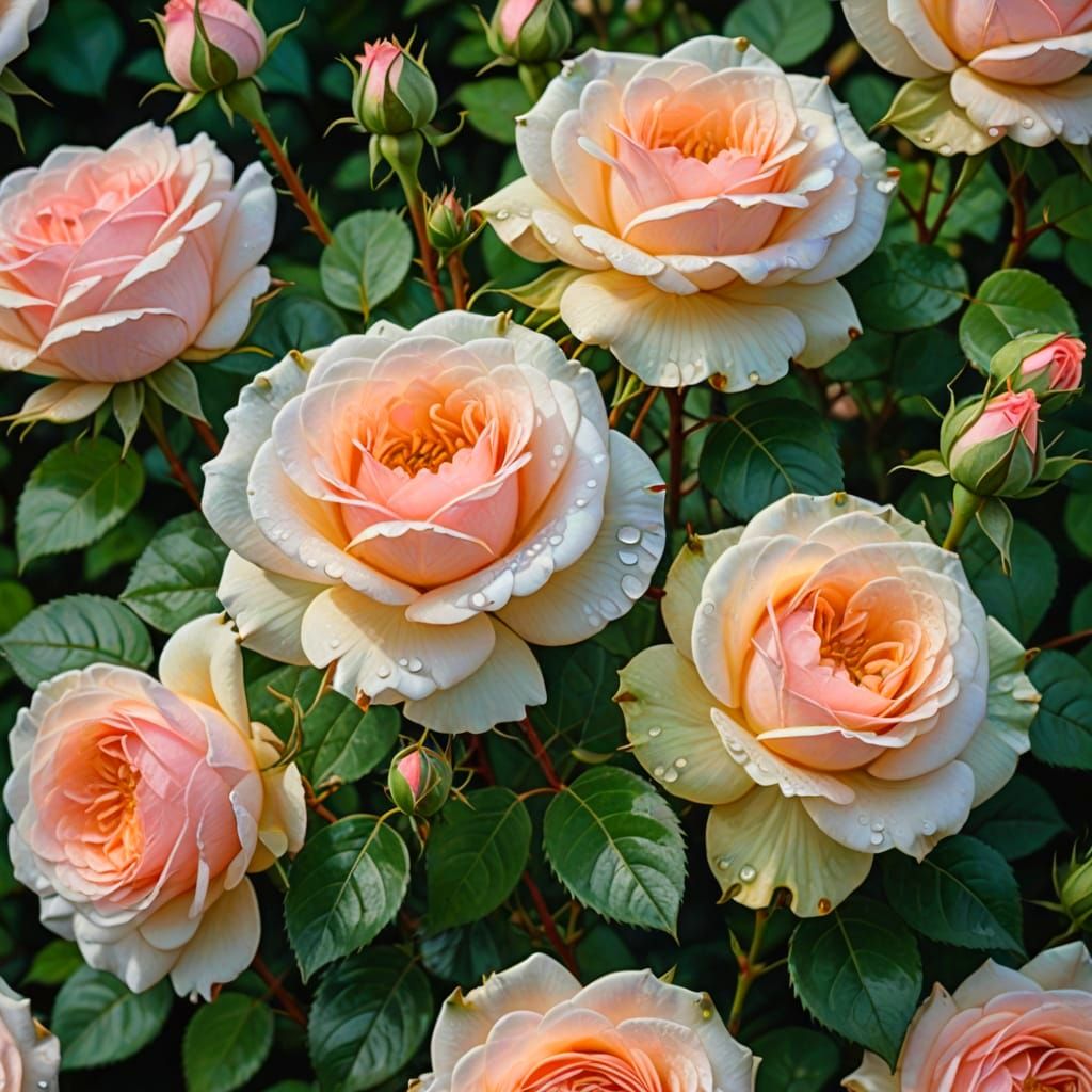 Romantic Pale Pink Roses in Soft Focus